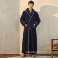 Soft Plush Fleece Bathrobe Home Wearing Bath Robe